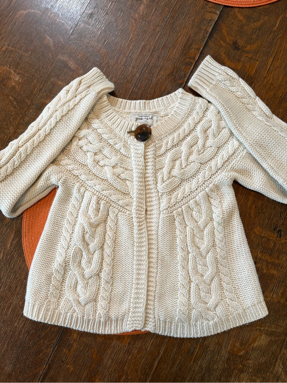 Vintage cable knit cardigan. Size medium.